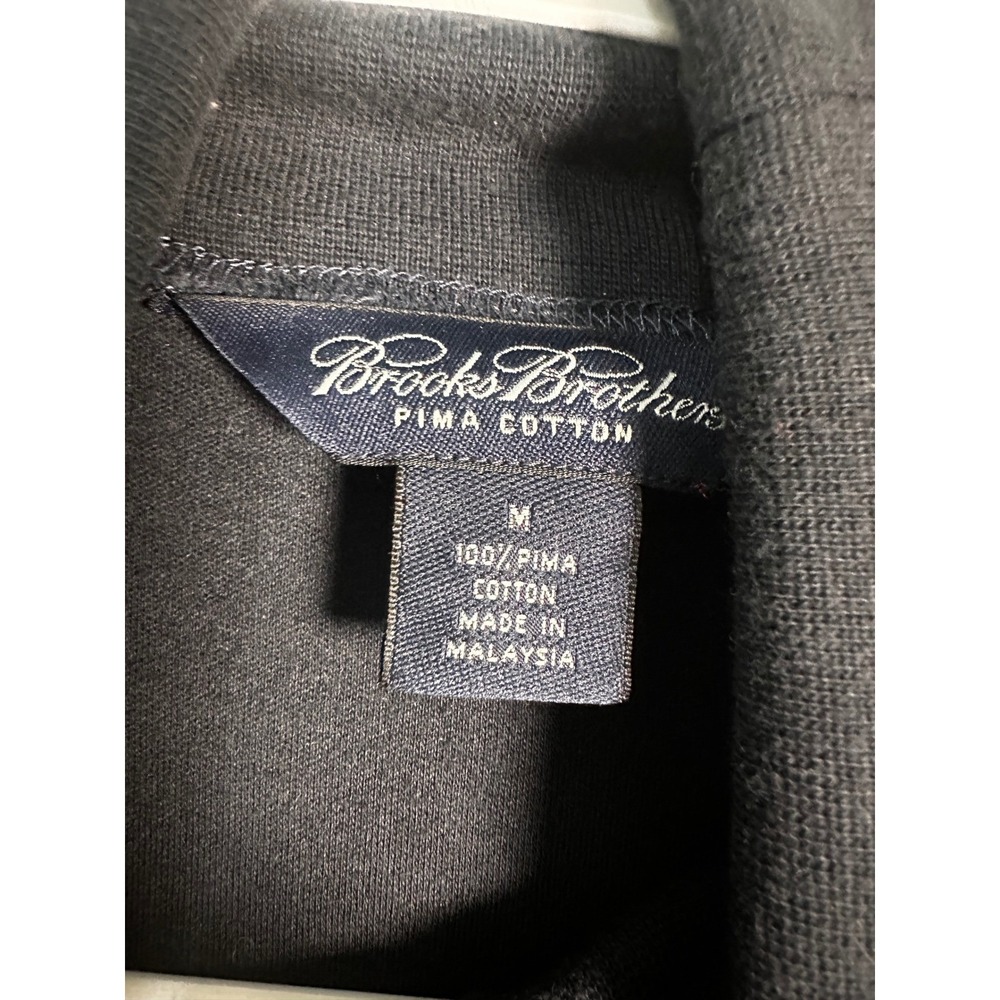 Brooks Brothers‎ Mens Black 100% Pima Cotton Turtleneck Roll Neck Long Sleeve M - Picture 2 of 3